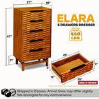 Slother Elara Solid Wood 5-Drawer Dresser