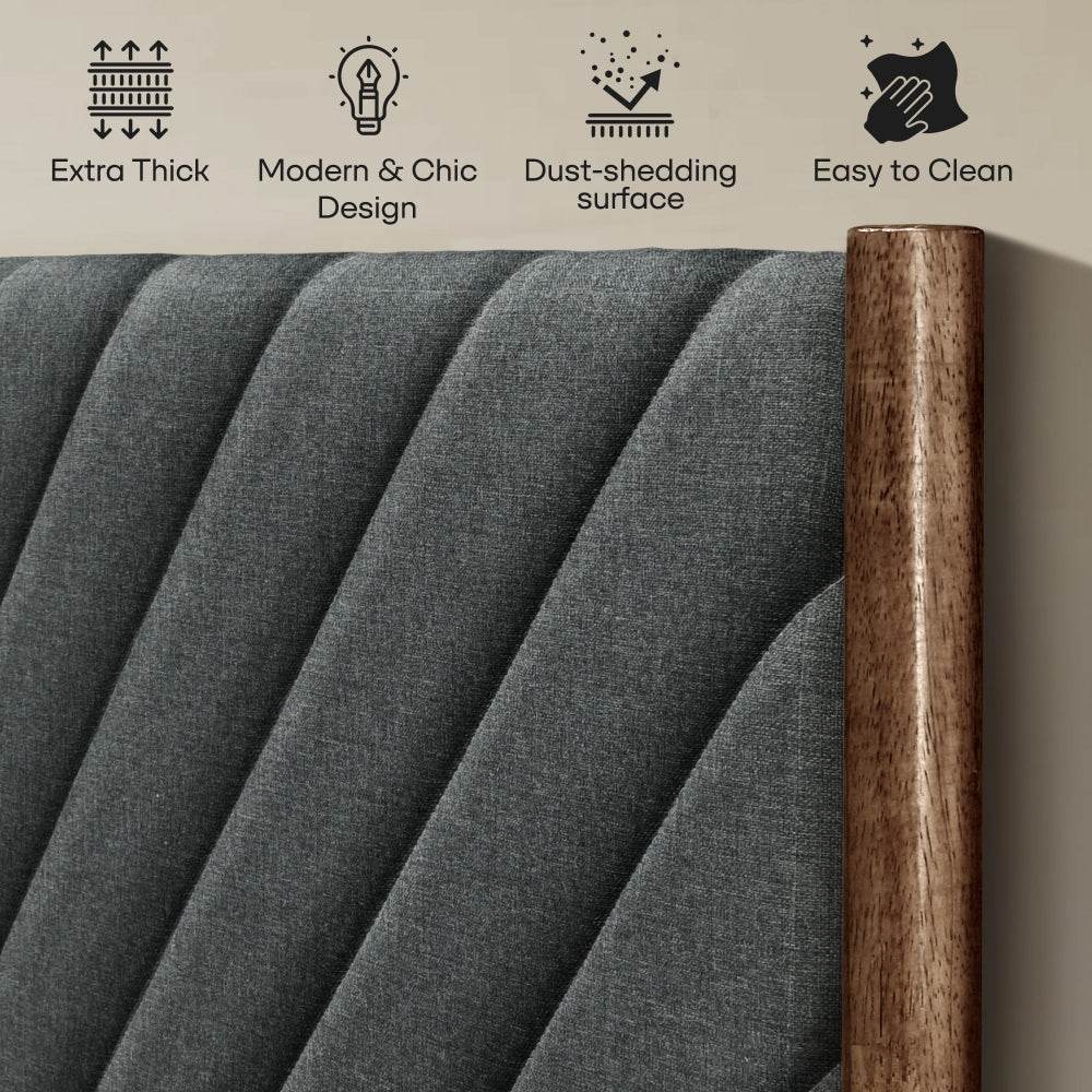 Platform bed frame Solid wood and Upholstered