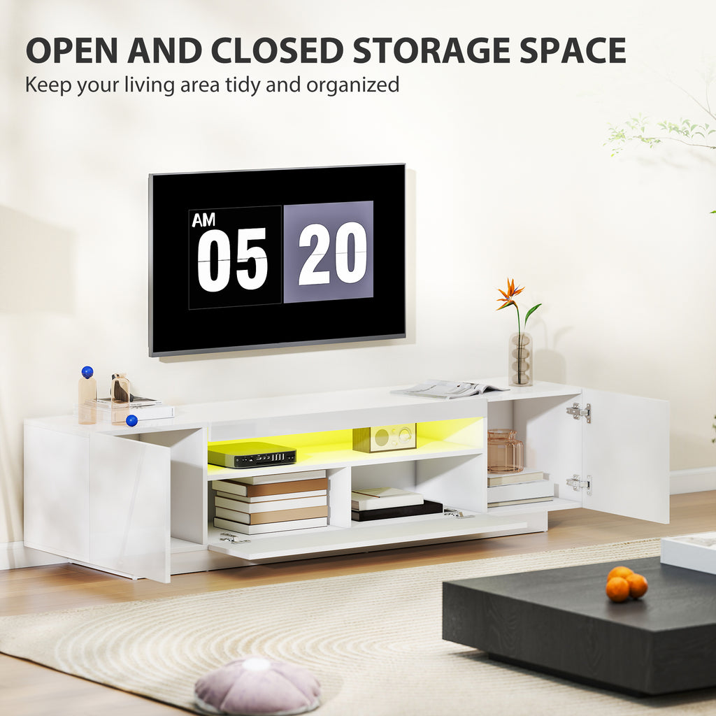 Greer Entertainment Center with RGB LED Lights