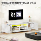 Greer Entertainment Center with RGB LED Lights