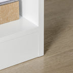 Julian Tall Freestanding Bookshelf with Drawer for Bedroom, Living Room and Home Office-White