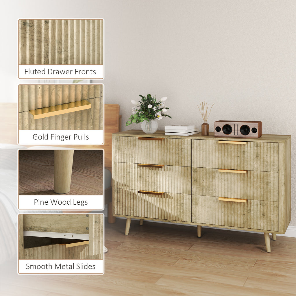 Dakota Fluted Chest of Drawers