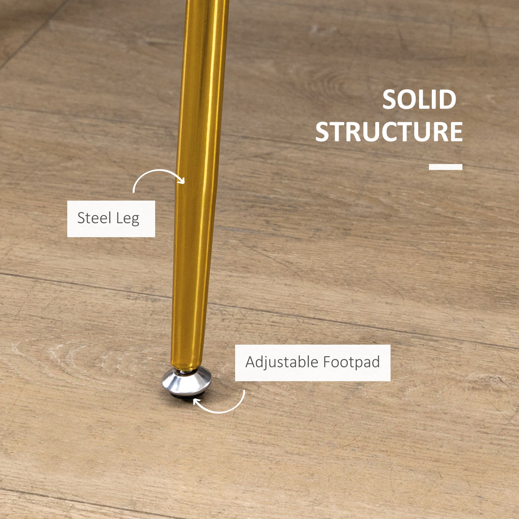 Lux Dining Chairs Set of 2, Modern Accent Chair with Cushioned Backrest, Upholstery for Living Room, Cream White