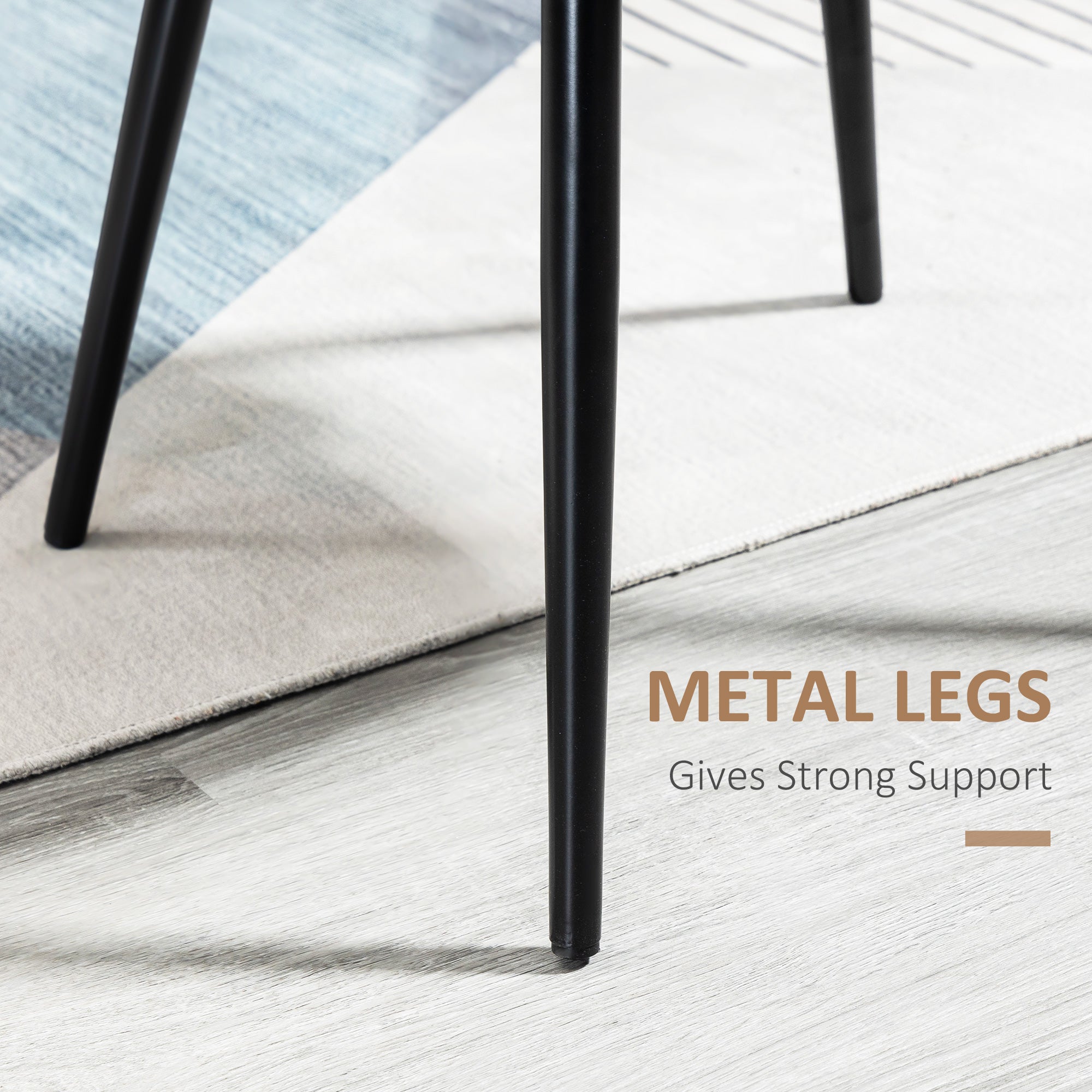 Dylan Set of 2 Mid-Back Dining Chair, Mid-Back Velvet-touch Upholstery Kitchen Chair for Living Room Dining Room, Cream White