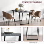  Industrial Dining Table with Wave-edged