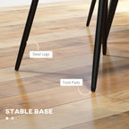 Blake PU Leather Kitchen Chairs, Modern Dining Chairs Set of 4 with Diamond Tufting and Steel Legs for Dining Room, Grey