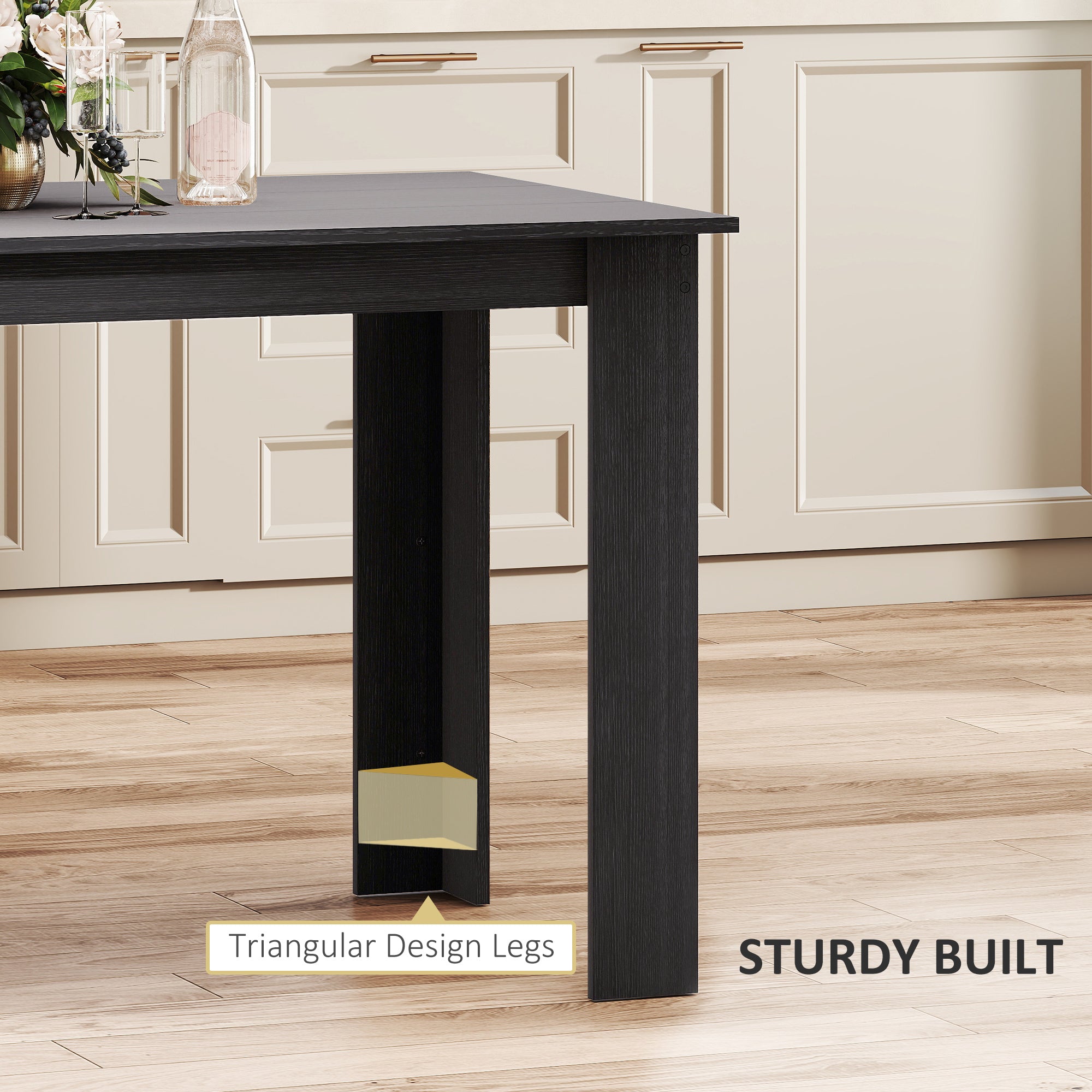 Dining Table with Wood Effect 