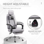 Brady Ergonomic Executive High Back Office Chair with Footrest,Lumbar Support,Grey