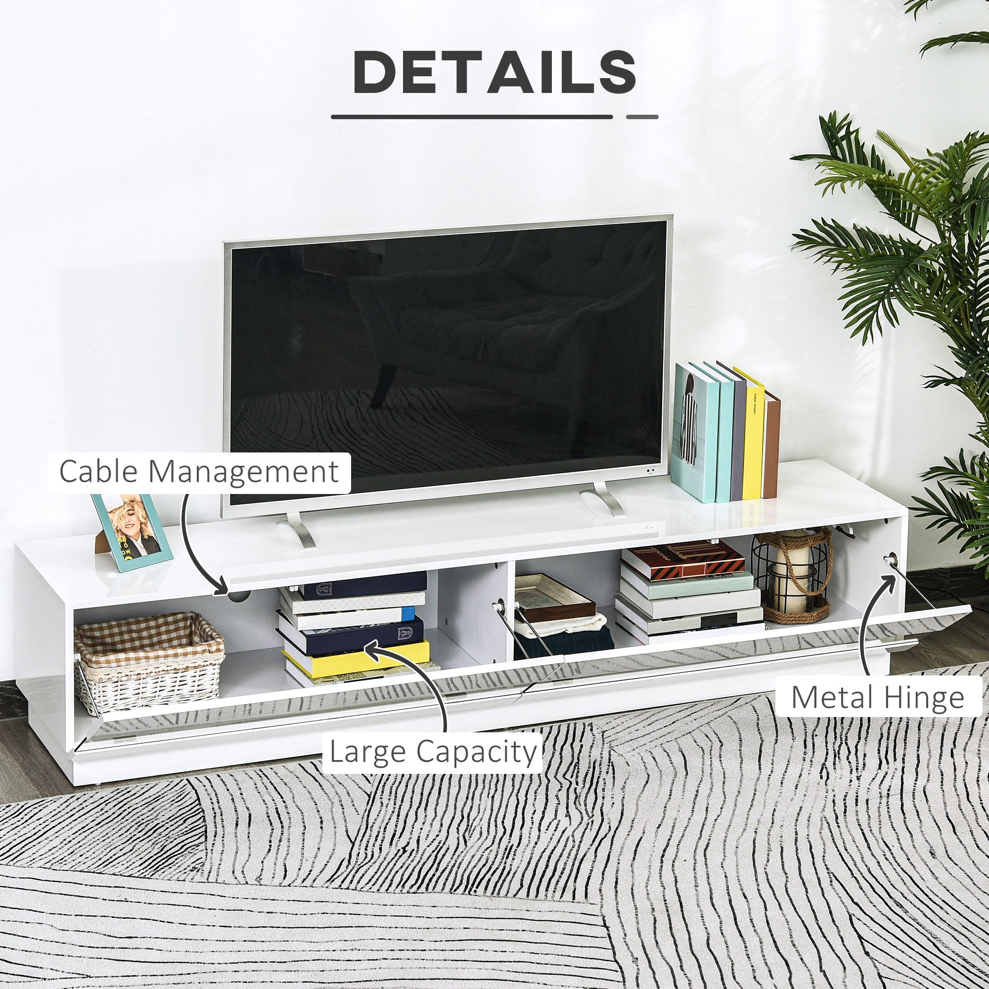 TV Cabinet with Storage for Living Room