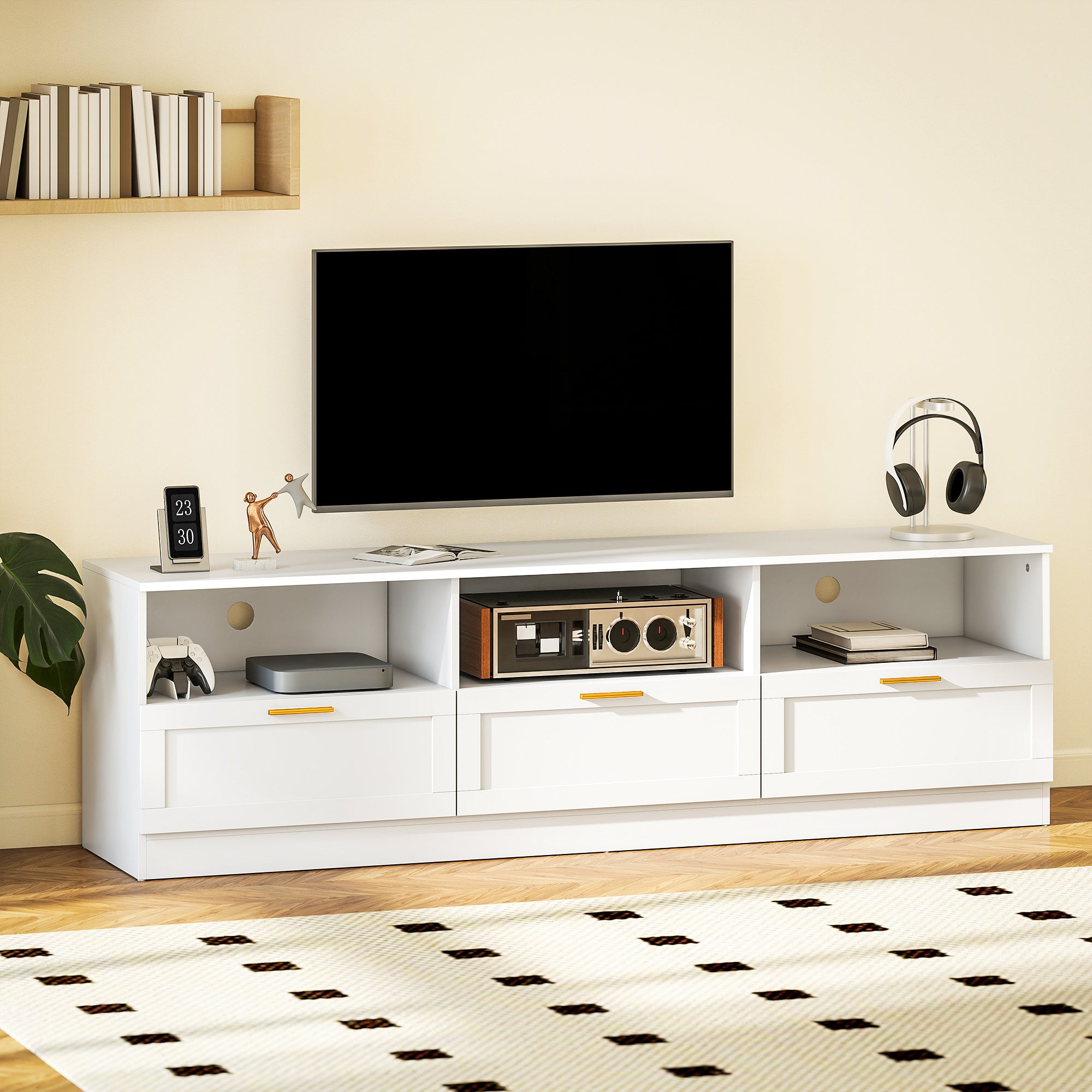 Dallas TV Stand with Storage Modern Entertainment 