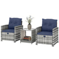 Athena 5 pieces patio set Blue