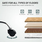 Alexis Executive Office Chair, Pet-Friendly Leather Ergonomic Desk Chair with Footrest, Swivel Recliner, Black