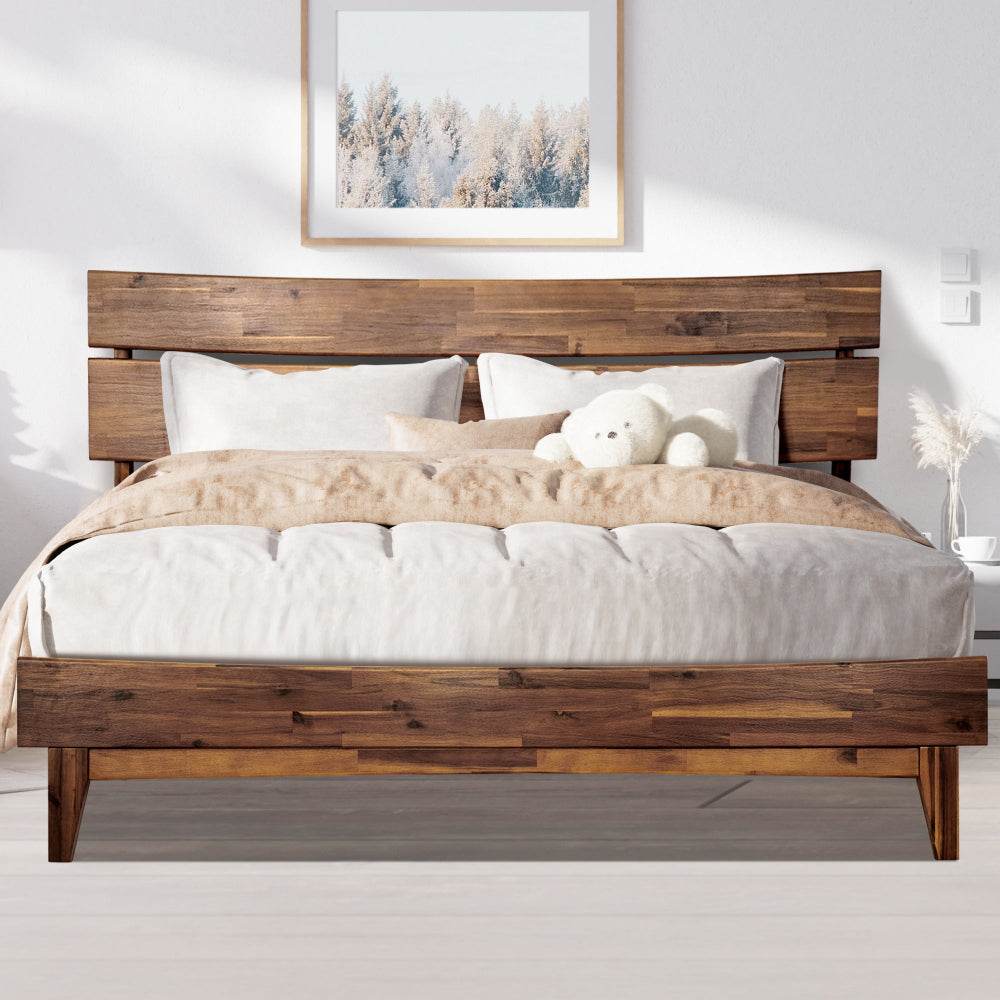 Aubrey Deluxe Wood Platform Bed Frame