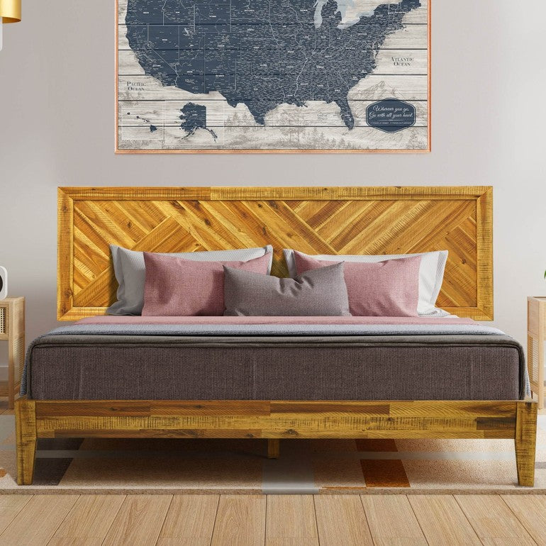 Slother Sierra Deluxe Wood Platform Bed Frame