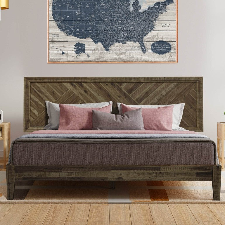 Slother Sierra Deluxe Wood Platform Bed Frame