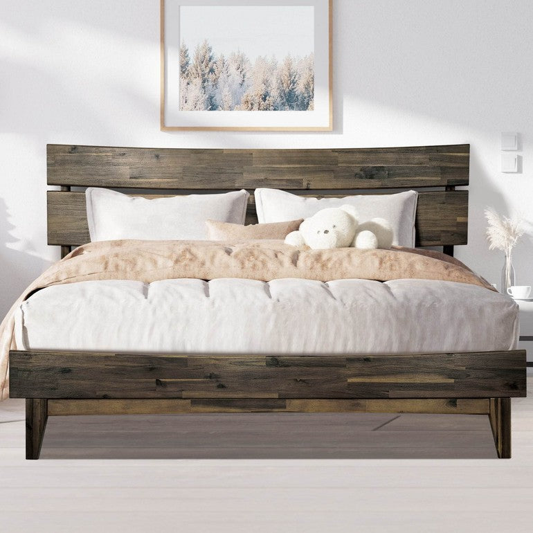 Aubrey Deluxe Wood Platform Bed Frame