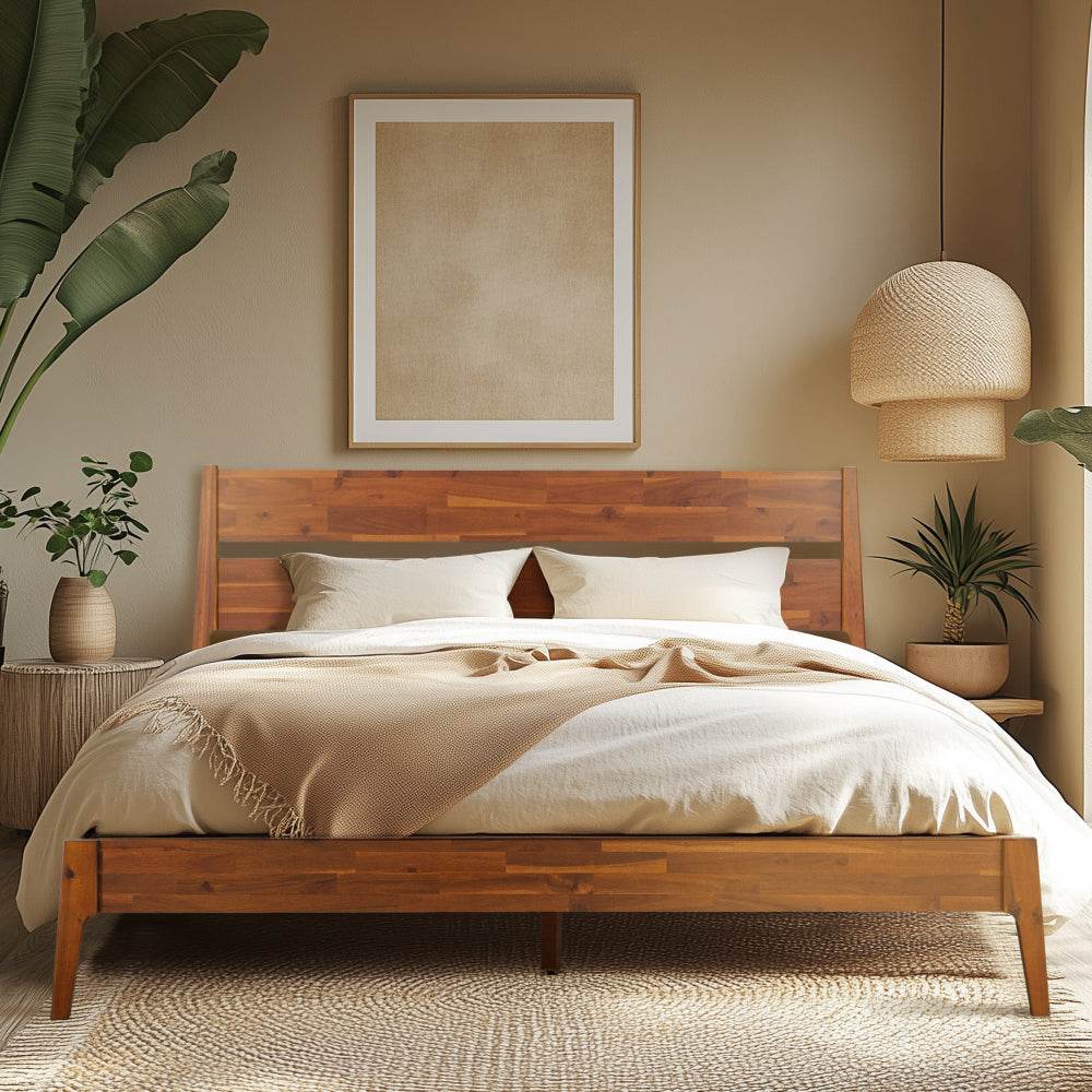 SLOTHN Callisto Deluxe Solid Wood Bed Frame