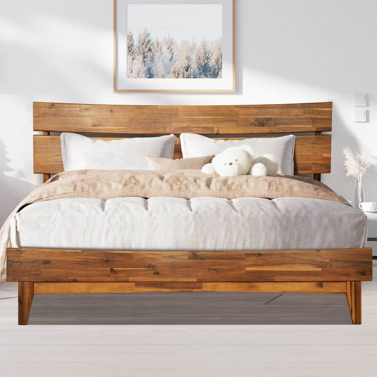 Aubrey Deluxe Wood Platform Bed Frame