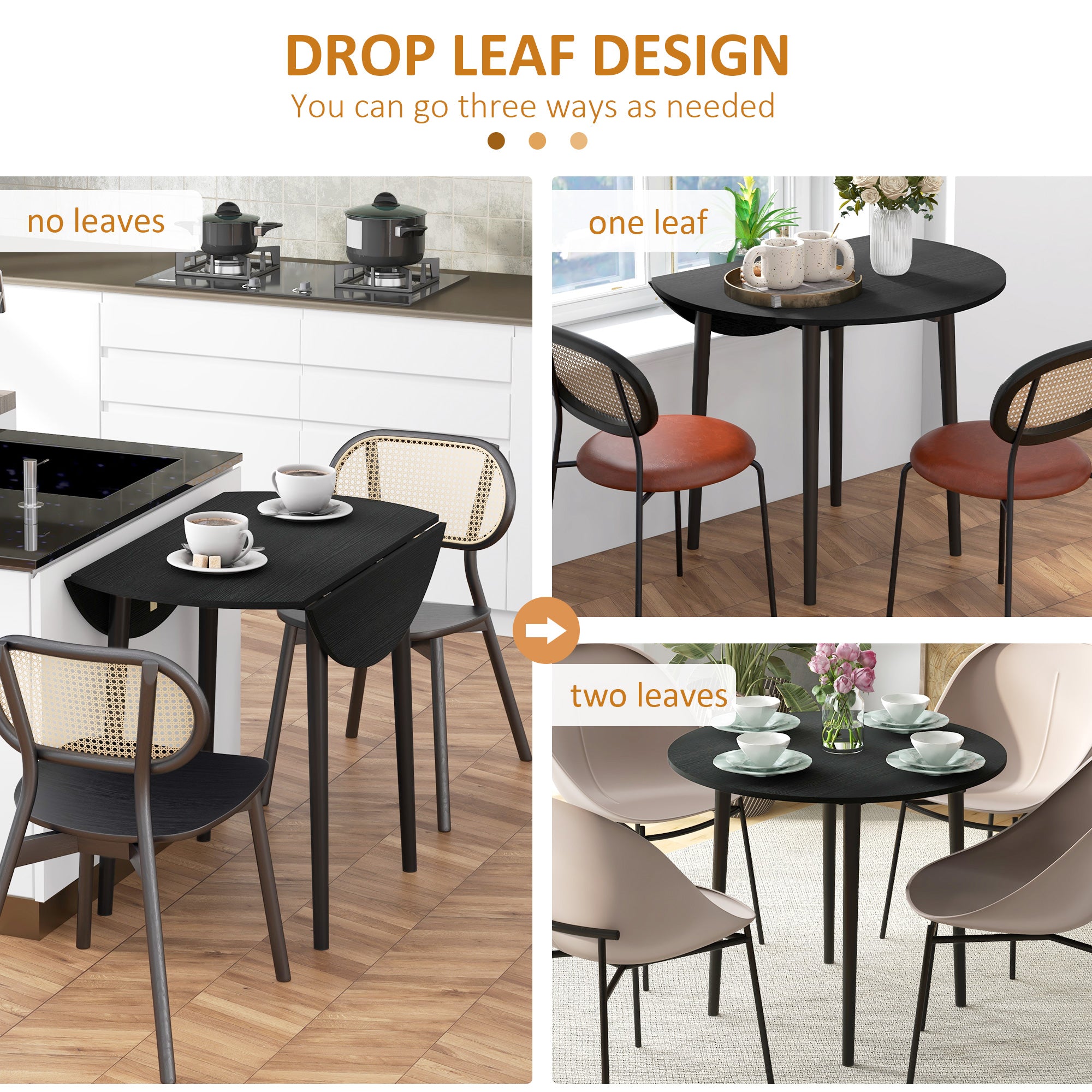 Round Drop Leaf Kitchen Table