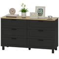 Modern bedroom dresser with 6 drawers