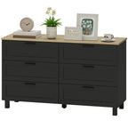 Modern bedroom dresser with 6 drawers