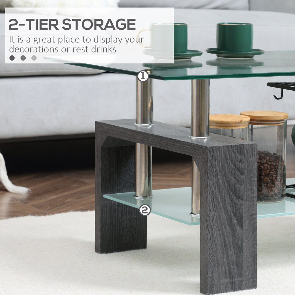 Sutton Rectangle Glass Coffee Table