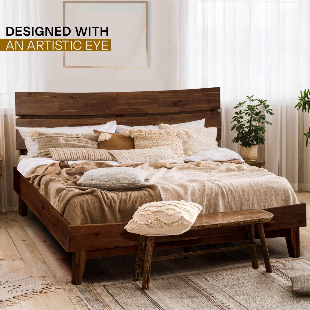 Aubrey Deluxe Wood Platform Bed Frame