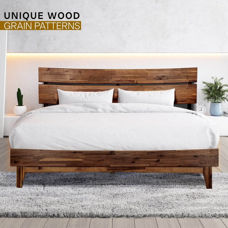 Aubrey Deluxe Wood Platform Bed Frame