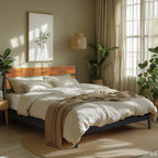 SLOTHN Callisto Deluxe Solid Wood Bed Frame