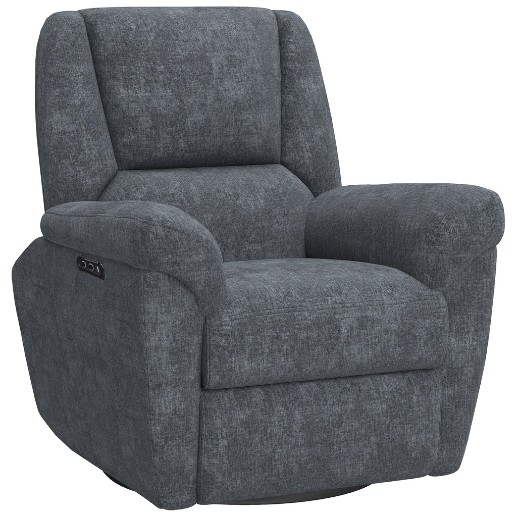power recliner chair with usb and fabric footrest