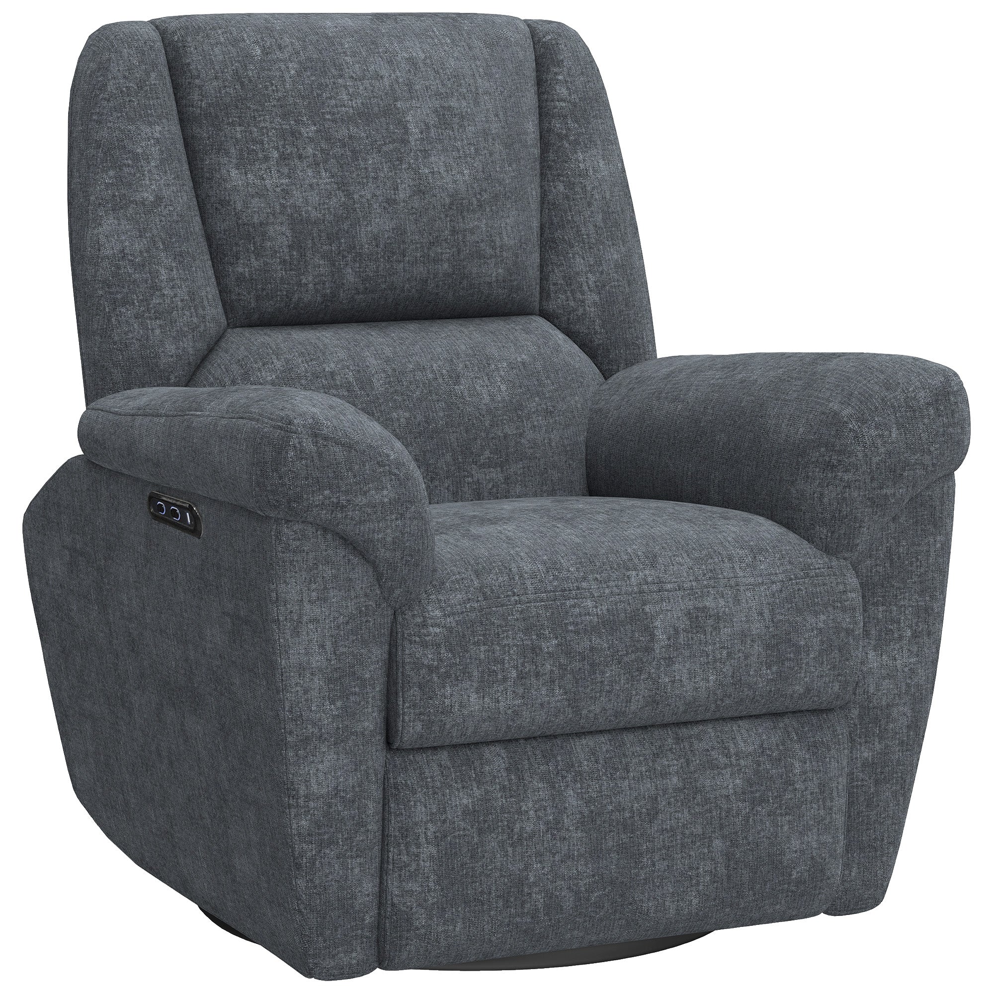 power recliner chair with usb and fabric footrest