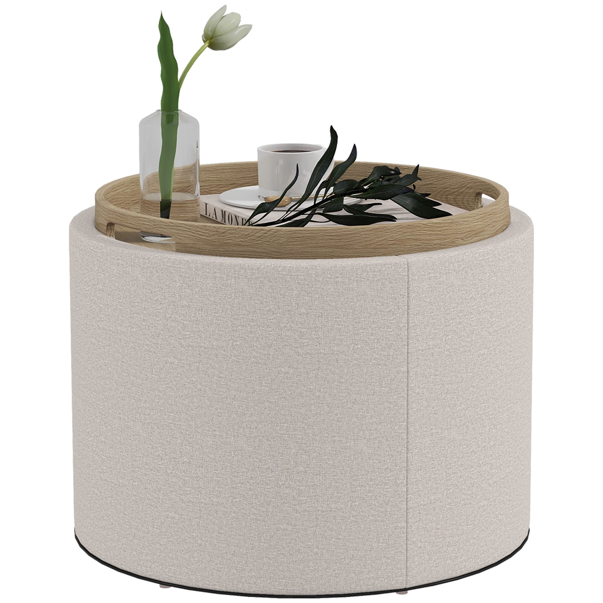 Coffe table style ottoman with storage