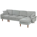 reversible sectional with linen fabric