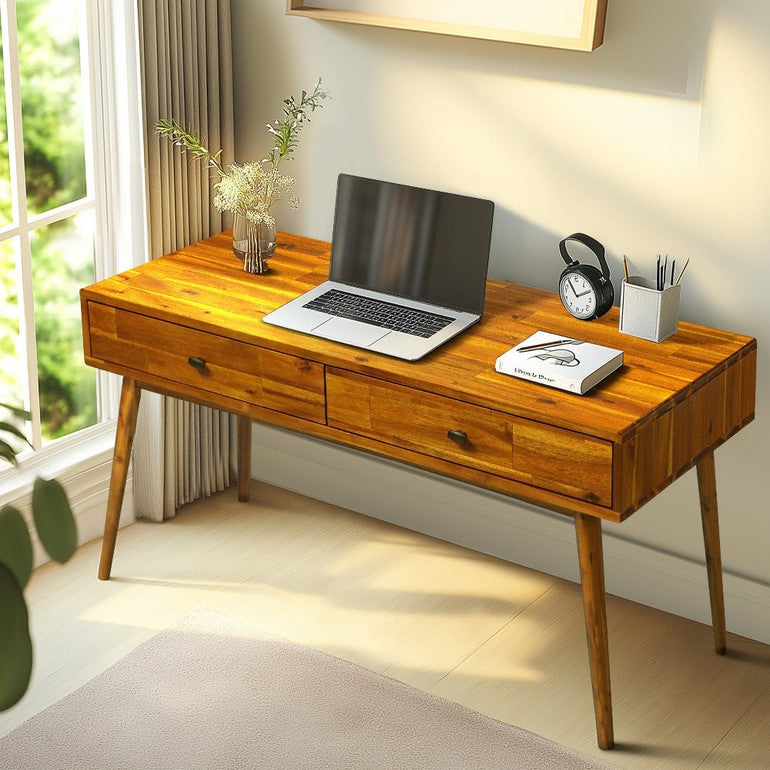 Slother Lagom 48" Solid Wood Work Desk with Drawers