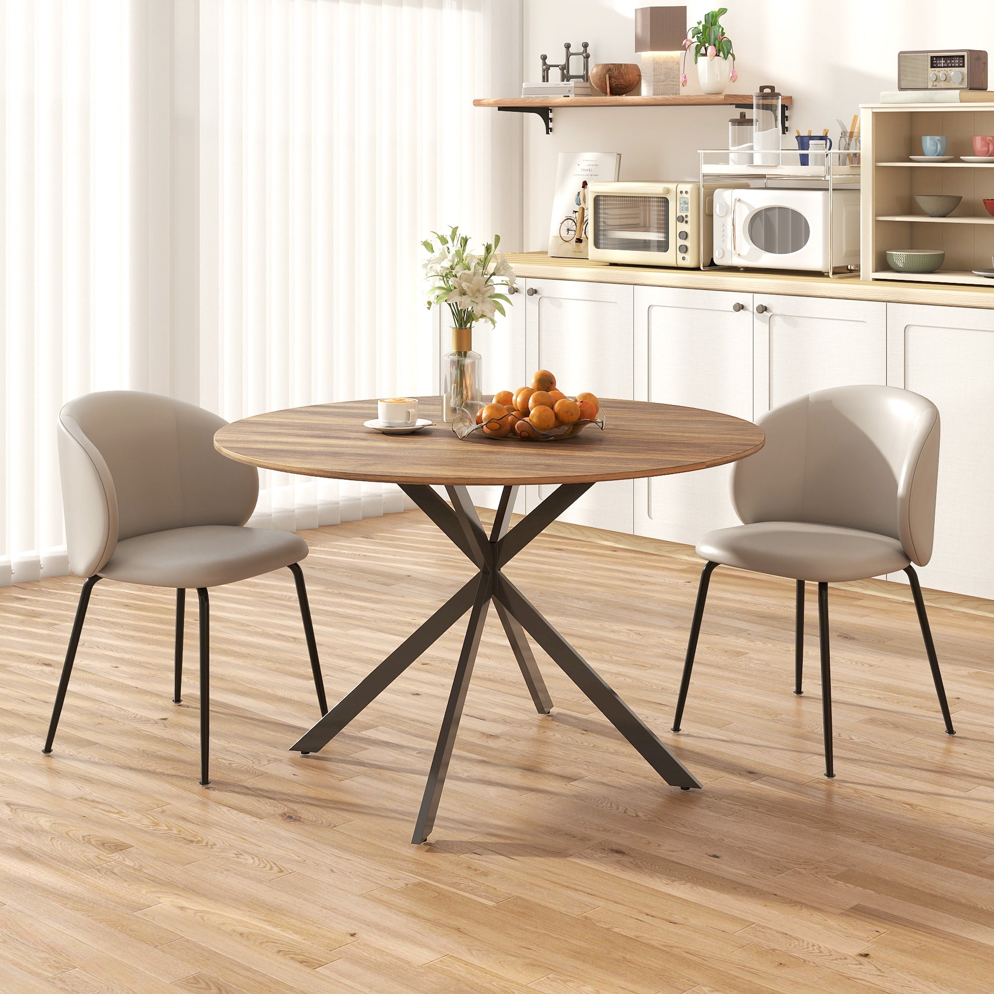  Industrial Dining Table with Steel Legs for Dining Room