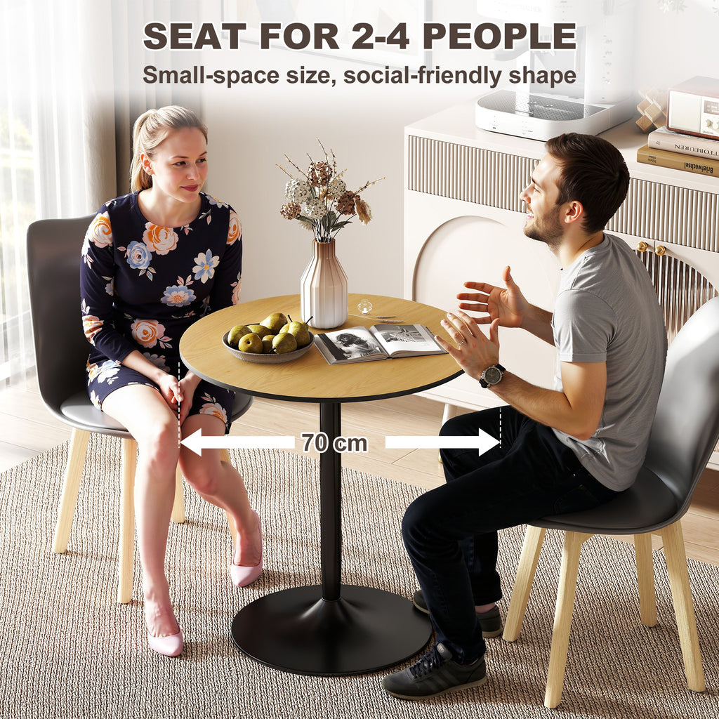  Modern Small Dining Table with Wood Veneer