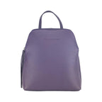Women’s Double‑Compartment Leather Backpack – Made in Italy (Purple)