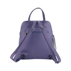 Women’s Double‑Compartment Leather Backpack – Made in Italy (Purple)