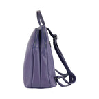 Women’s Double‑Compartment Leather Backpack – Made in Italy (Purple)