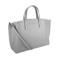 Large Grey Genuine Leather Handbag for Women – Made in Italy