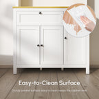 Brooks 71" 5-Door Kitchen Pantry Cabinet, Freestanding Storage Cabinet Cupboard with Adjustable Shelves, White