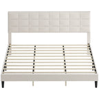 Harper King Size Bed Frame with Upholstered Headboard