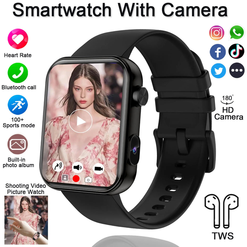 Elegant Waterproof Smart Watch with Camera, Video, Fitness & BT Calling
