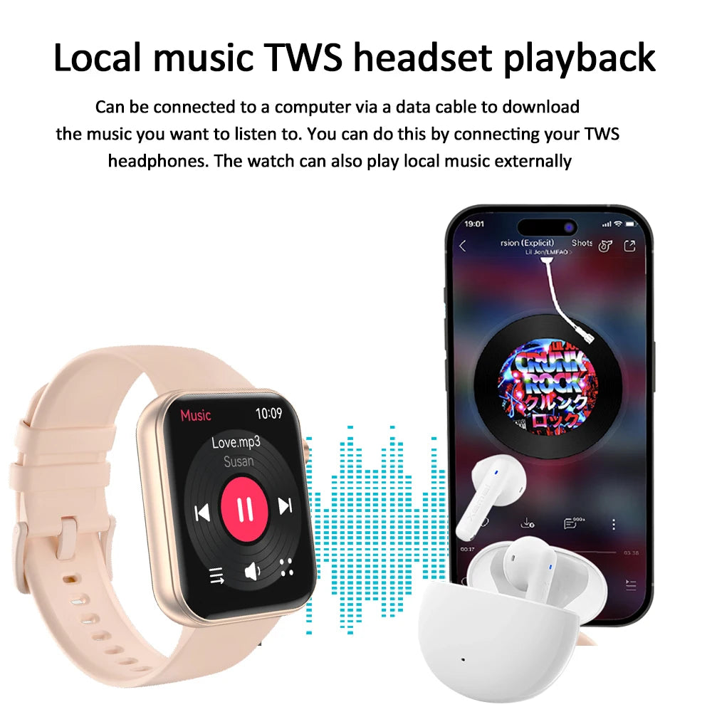 Elegant Waterproof Smart Watch with Camera, Video, Fitness & BT Calling