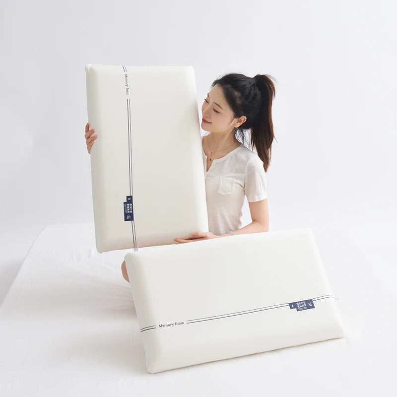 Ultra Thin Memory Foam Pillow for Stomach & Back Sleepers–Ergonomic Neck Support, Breathable & Hypoallergenic