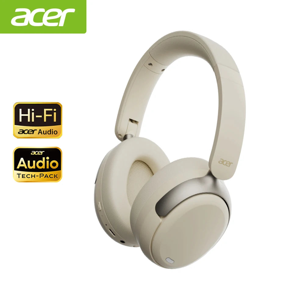 Acer OHR516 ANC Wireless Over-Ear Headphones – 48dB Noise Canceling, Hi‑Res Spatial Audio, LDAC Bluetooth 5.4