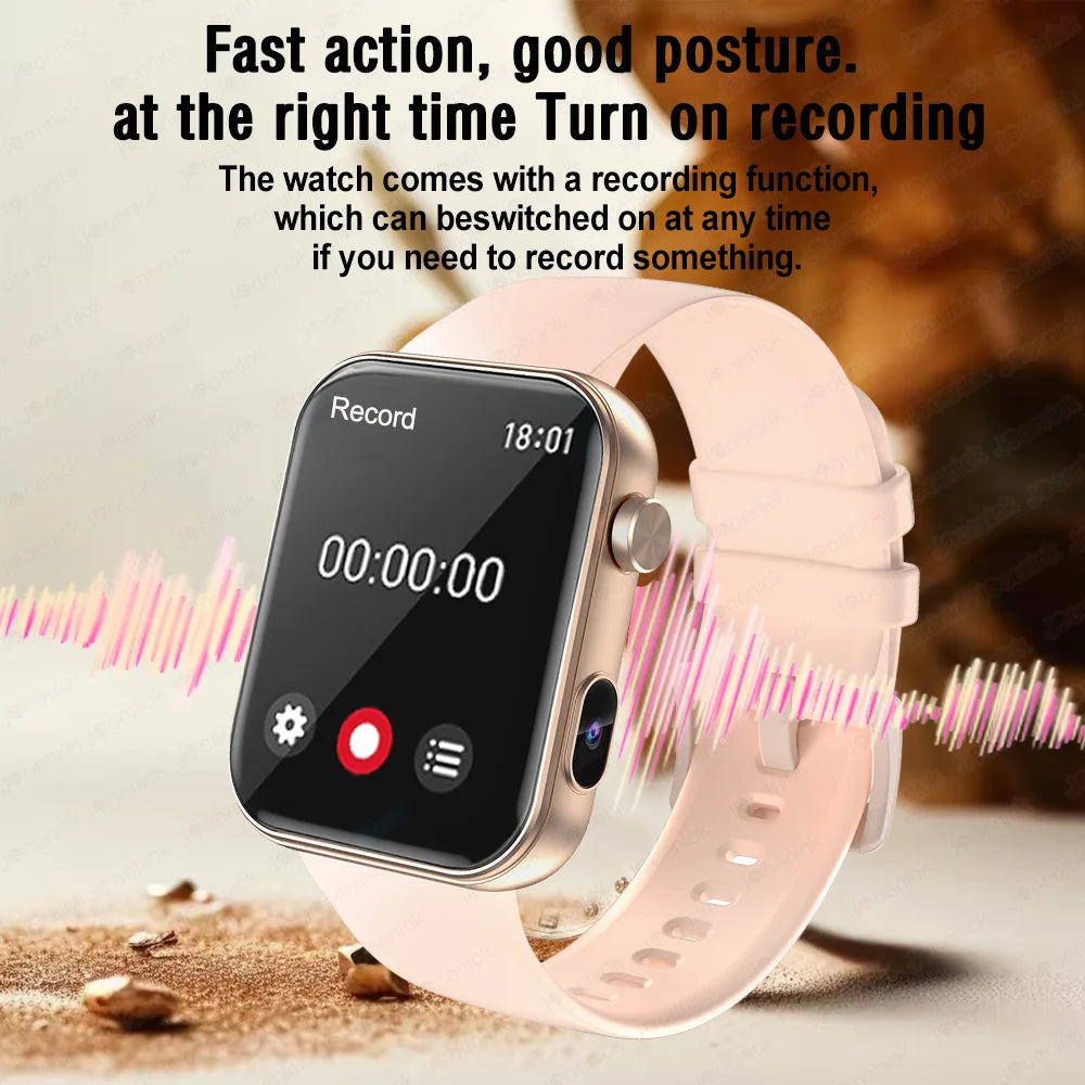 Elegant Waterproof Smart Watch with Camera, Video, Fitness & BT Calling