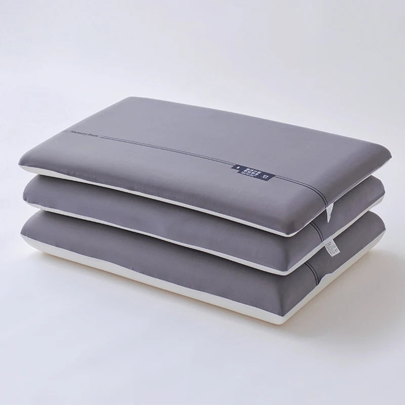 Ultra Thin Memory Foam Pillow for Stomach & Back Sleepers–Ergonomic Neck Support, Breathable & Hypoallergenic
