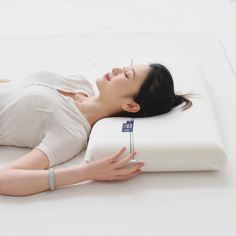 Ultra Thin Memory Foam Pillow for Stomach & Back Sleepers–Ergonomic Neck Support, Breathable & Hypoallergenic