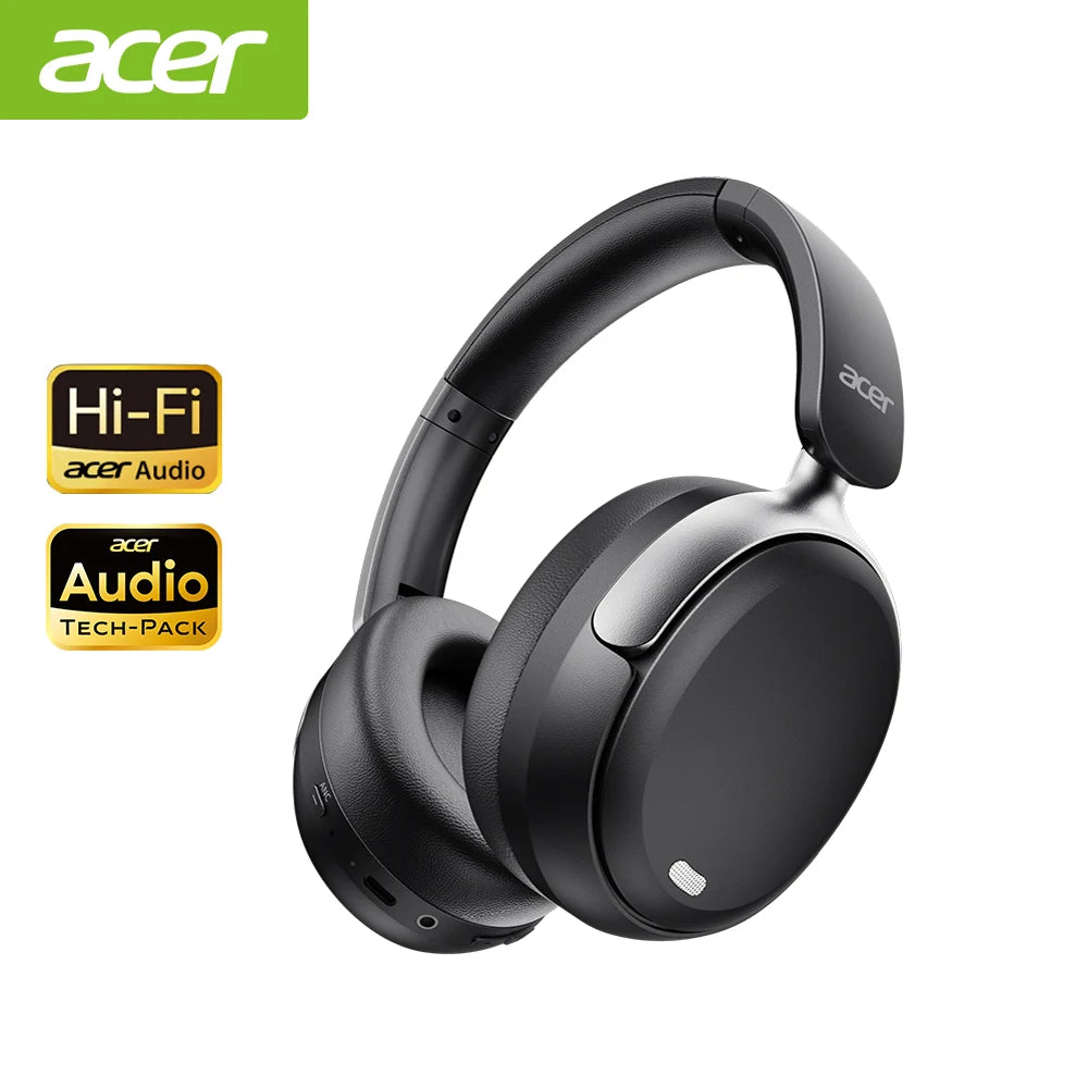 Acer OHR516 ANC Wireless Over-Ear Headphones – 48dB Noise Canceling, Hi‑Res Spatial Audio, LDAC Bluetooth 5.4